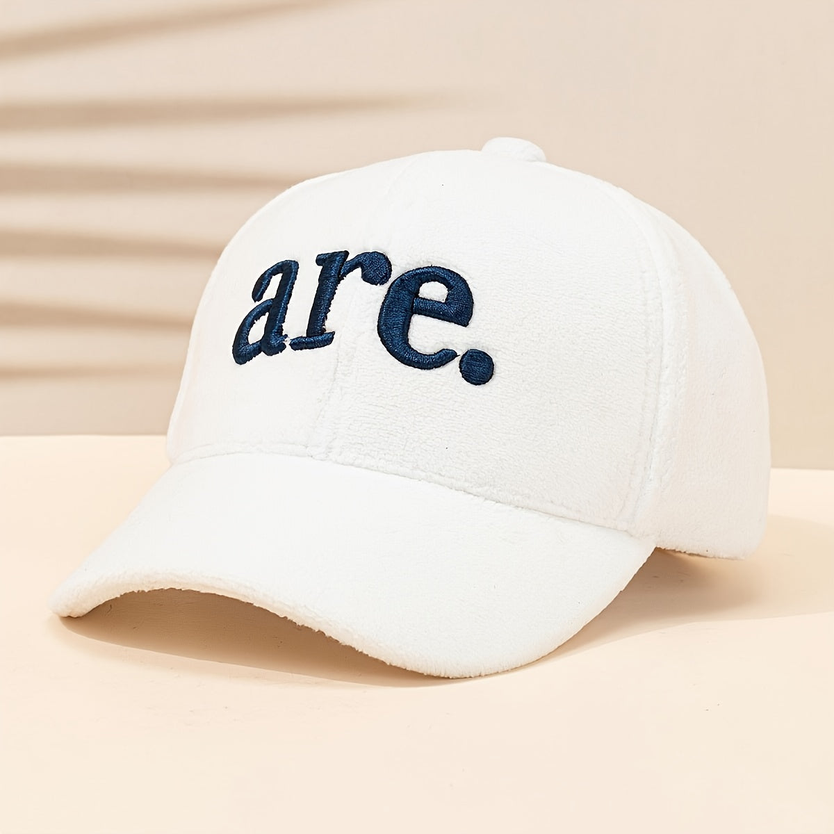 Women Baseball Cap Hat Embroidery Solid Baseball Hat Autumn Winter Thermal