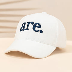 Women Baseball Cap Hat Embroidery Solid Baseball Hat Autumn Winter Thermal