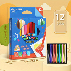 36pcs Triangular Crayon Set with Case for Toddlers - Non Toxic