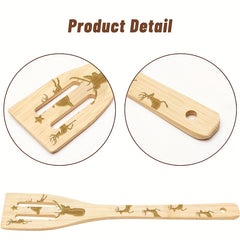 5pcs Christmas Bamboo Utensils Set Merry Christmas Cooking Tools