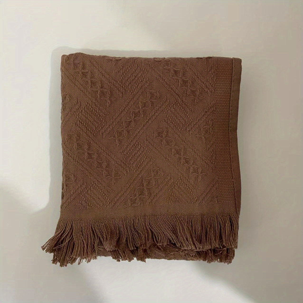 Tassel Jacquard Bath Hand Towel Cotton Soft Absorbent Bathroom Towel