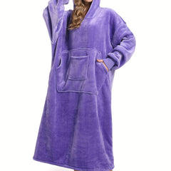 Flannel Wearable Blanket Hoodie for Women