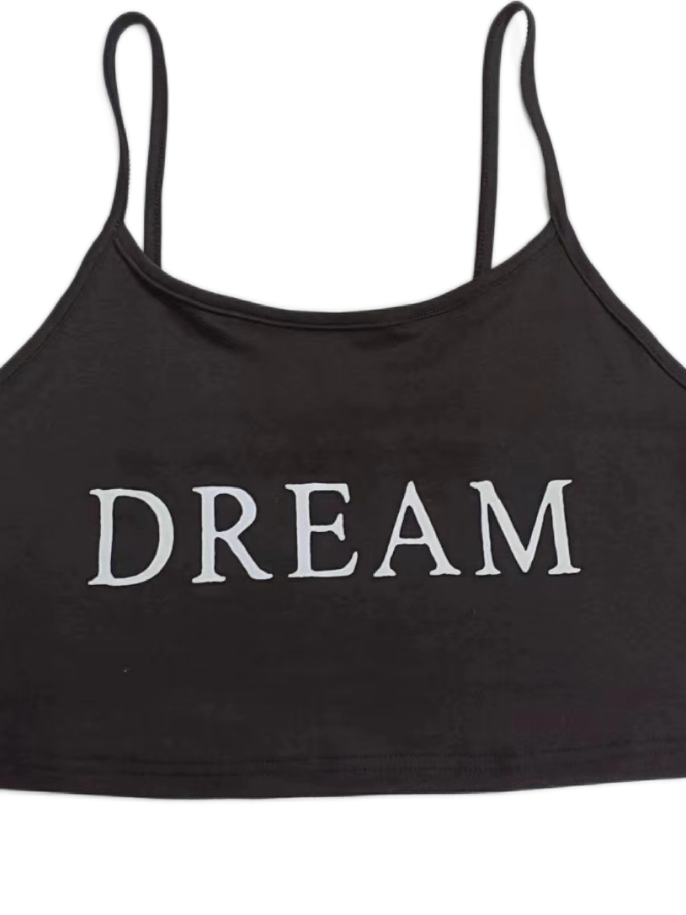 Letter Print Crop Cami Sports Top