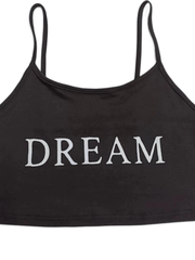 Letter Print Crop Cami Sports Top