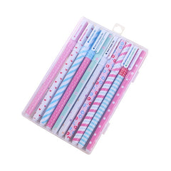 10pcs Colorful Gel Pens Set with Case Box