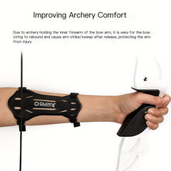 Adjustable Protective Rubber Arm Guards Bracer with 2 Straps