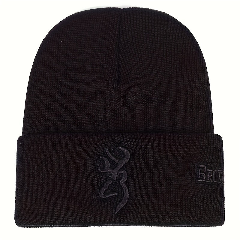 Men's Letter Knitted Hat Warm Skull Cap