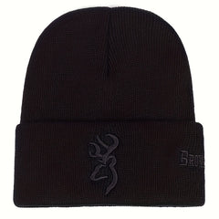 Men's Letter Knitted Hat Warm Skull Cap