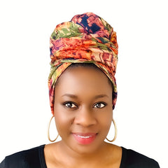 Bohemian Voile Turban Cap Braided Twist Elastic Head Wrap Tie Dye