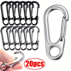10/20pcs Alloy Mini Carabiner Keychain for Outdoor Activities