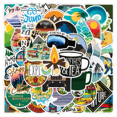 50pcs Outdoor Adventure Stickers Waterproof for Kids