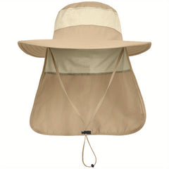 UPF 50 Sun Protection Safari Cap with Neck Flap