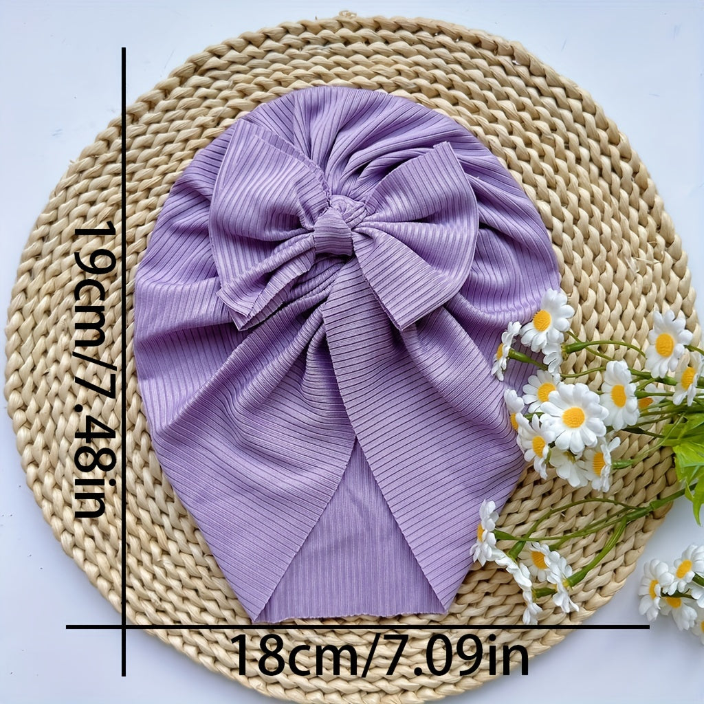 Baby Spring Summer Thin Headband Soft Bow Hat for Infants Newborns