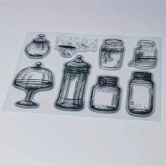 Bottle Pattern Transparent Stamp - Great Gift for Kids