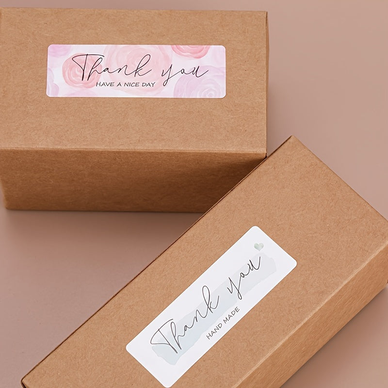 English Thank You Stickers Label Packaging Sealing Stickers Printing Label Stick