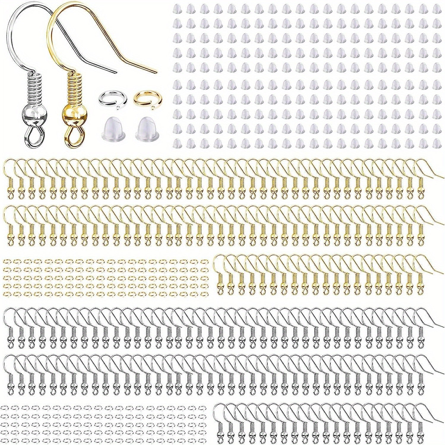 Earring Hooks Kit 600 Pcs with Jump Rings for DIY Jewelry