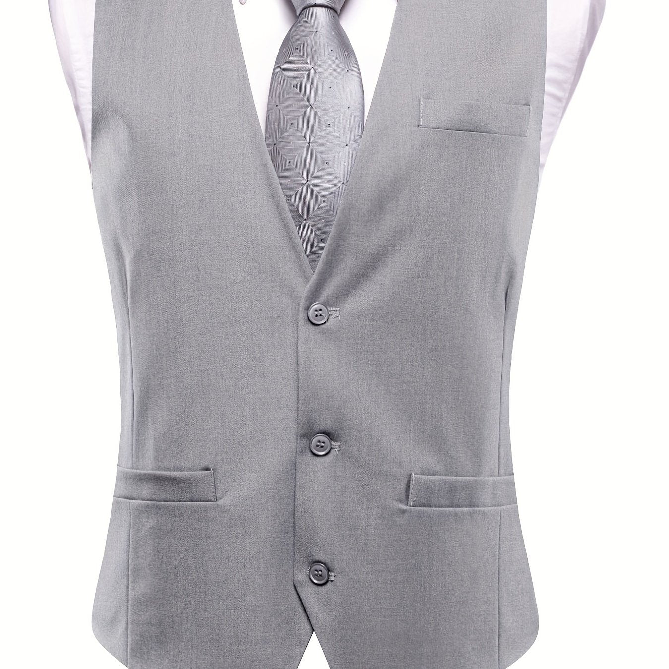 Men's Business Formal Vest Slim Fit Solid Suit Vest