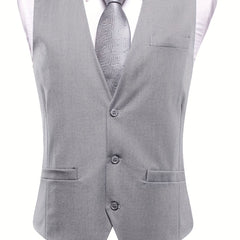 Men's Business Formal Vest Slim Fit Solid Suit Vest