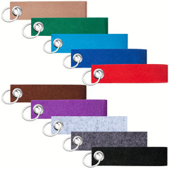 20pcs Felt Keychains With Stainless Steel Ring DIY Decorative Crafts Keychain