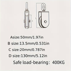 304 Stainless Steel Pulley Fish Net Marine Traction Lifting Single Pulley