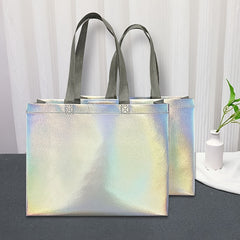 5pcs Laser Shopping Bags Gift Bags for Holiday Party Favor Bags