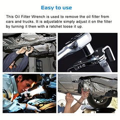 Car Filter Wrench 3-claw Grid Cartridge Removal Tool