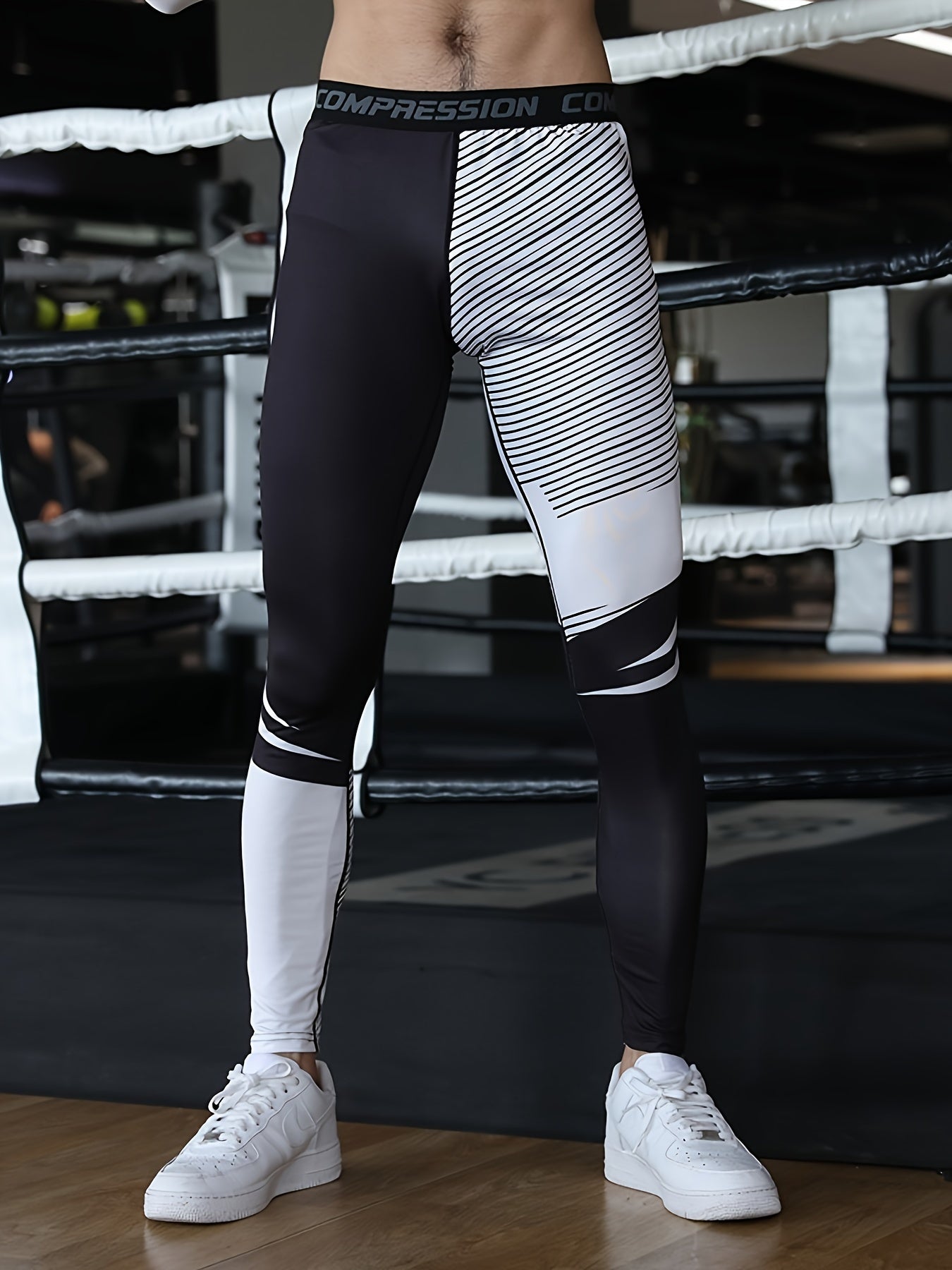 Men's Quick Dry Compression Leggings for Fitness Basketball