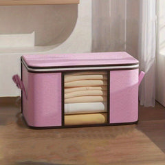 Large Capacity Clothes Storage Box Zipper Organizer Dustproof Container