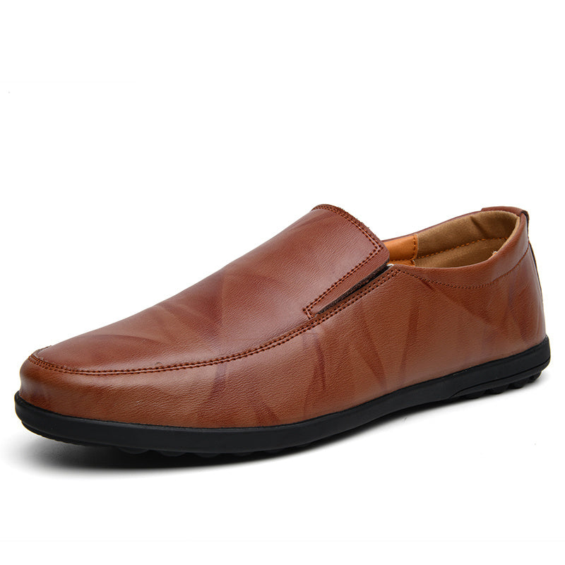 Men's Leather Loafers Lightweight Slip On Shoes