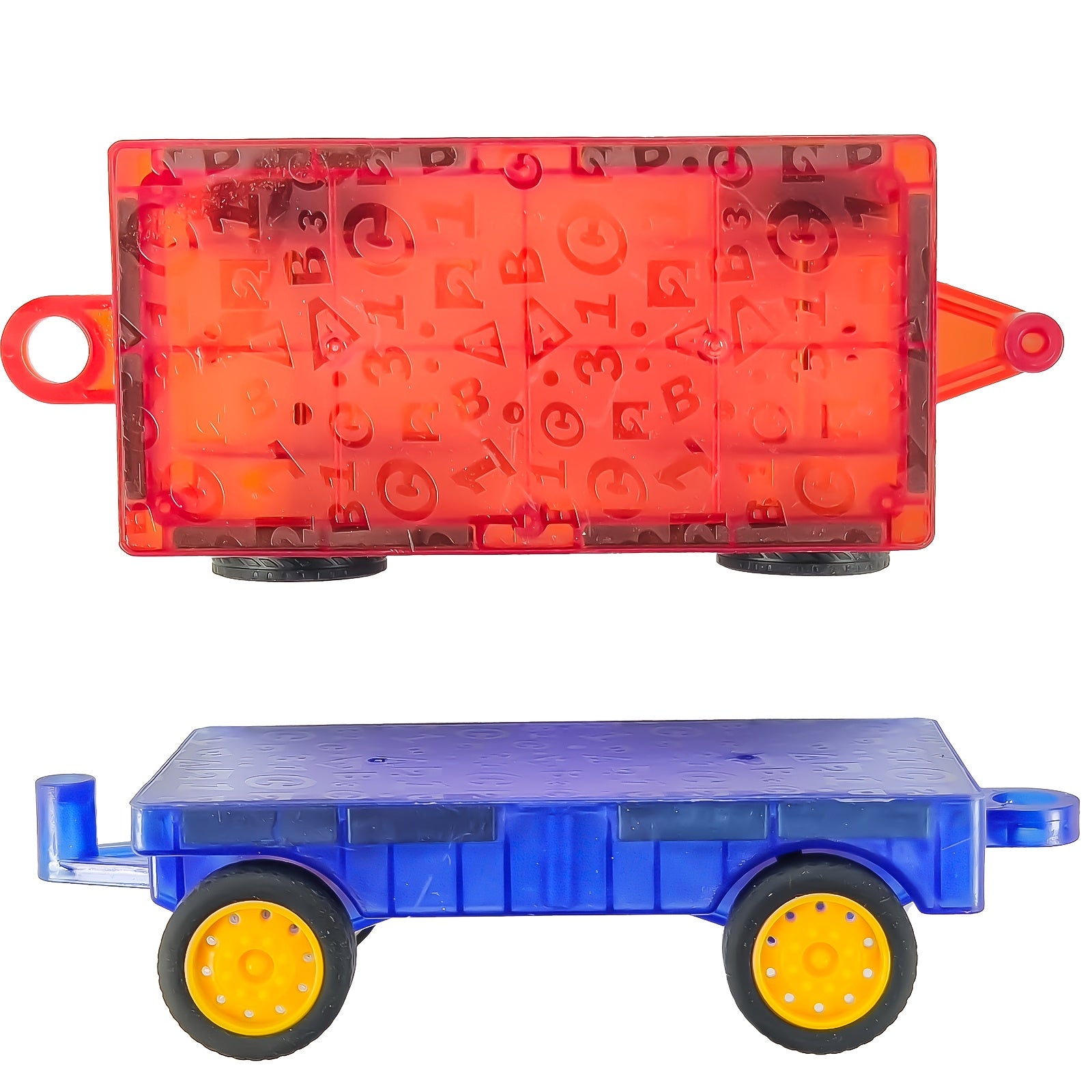 2pcs Magnetic Building Block Car Accessories DIY Toy Pack