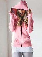 Warm Zip Up Hoodie With Pockets for Women
