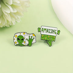 Cartoon Alien Brooch - Fun Clothing Decoration & Perfect Gift for Kids