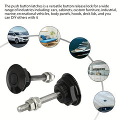 4pcs Universal 30mm 1 18 Hood Pins Lock Kit Secure Car Engine Bonnets