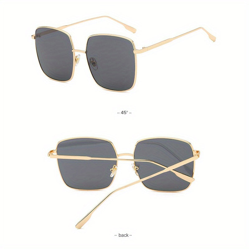 Metal Frame Sunglasses Mirror Lens Glasses UV400