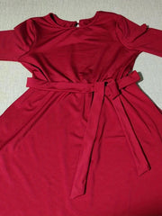 Floral Dress For Toddler Kid Girls Cropped Long Sleeve A line Belted Party