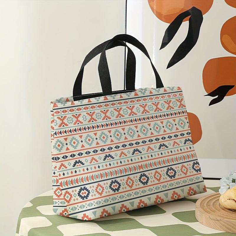 Arabic Letters LOVE Printed Lunch Bag Waterproof Insulated Bag