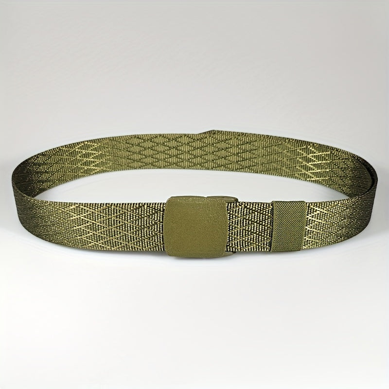 Quick Release Buckle Belt Mesh Pattern Casual Jeans Belt