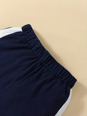 Boys Mama's Boy Block Casual Outfit Round Neck T shirt & Shorts