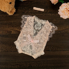 Newborn Lace Hollow Photography Clothing 0-3 Months Baby Photo Outfit Set