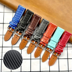 Carbon Fiber Texture Watch Strap 18-24mm