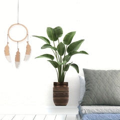 Green Plants Potted Wall Stickers PVC Leaves Creative Murals Paper