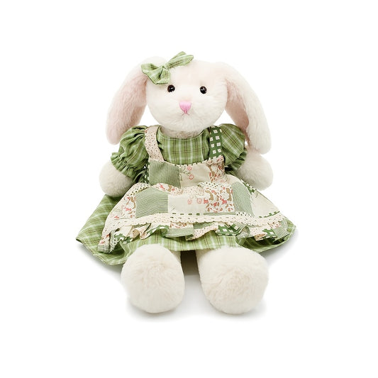 Bunny Plush Dolls Rabbits Vintage Dresses Pastel Floral Colors
