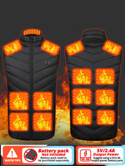 Men's 3 Heating Level Smart Heating Vest Stand Collar Warm Outdoor Vest