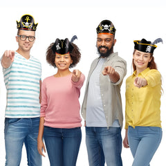 12pcs Pirate Costume Set with Hats for Parties and Halloween