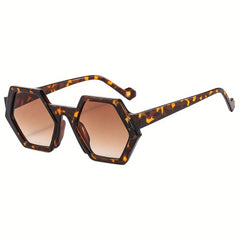 Geometric Frame Sunglasses Gradient Lens Glasses UV400