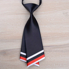 1pc Solid Necktie Classic Pre tied Neck Tie College Style Adjustable