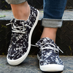 Halloween Skull Boat Shoes Lightweight Running Sneakers