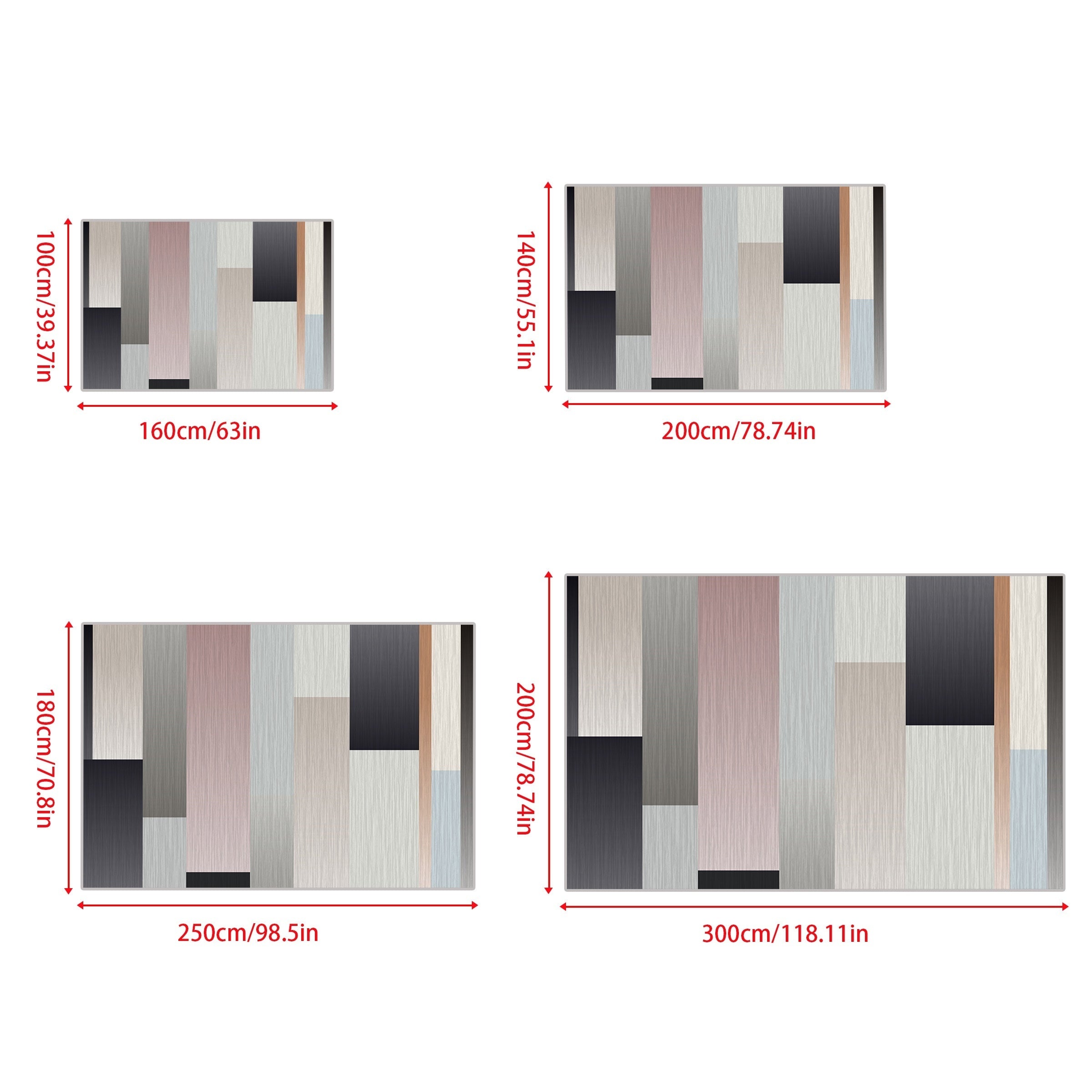 Modern Printed Area Rugs for Home Decoration