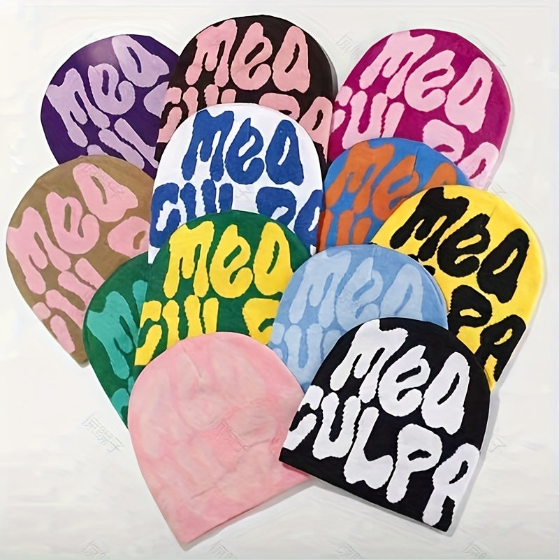 Y2K Candy Beanie Hip Hop Skull Cap Lightweight Knit Hat