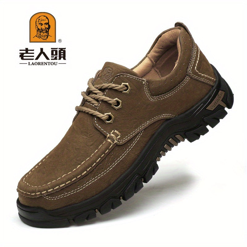 LAORENTOU Men's Leather Lace Up Hiking Shoes